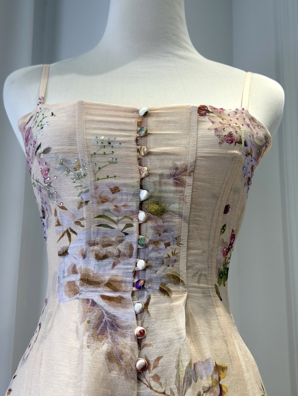 Camilla corset dress with long flared skirt In Adorned in aranjuez - Picture 12 of 15